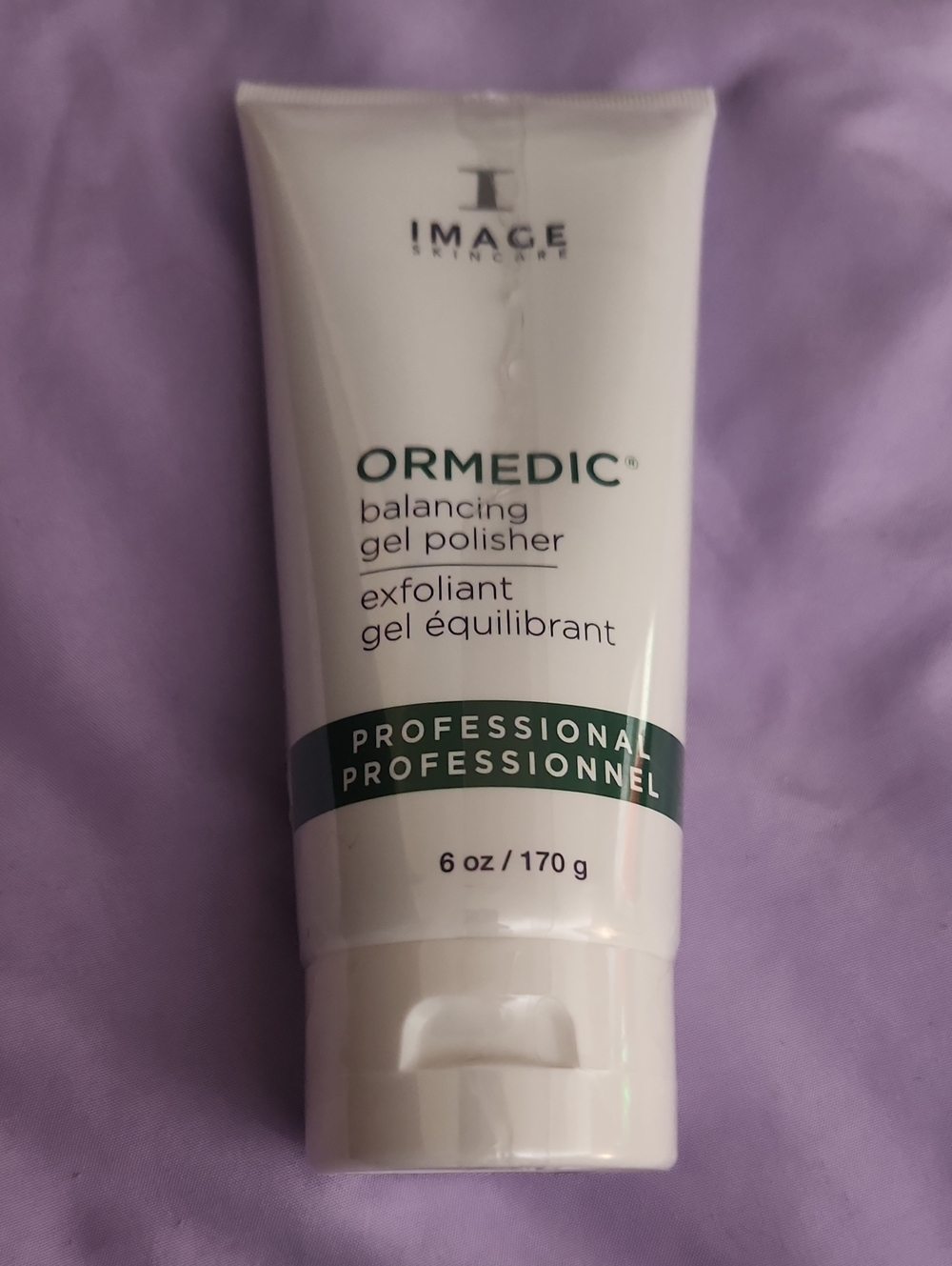 IMAGE Skincare Ormedic Balancing Gel Polisher - White with Dark Green Accents.
